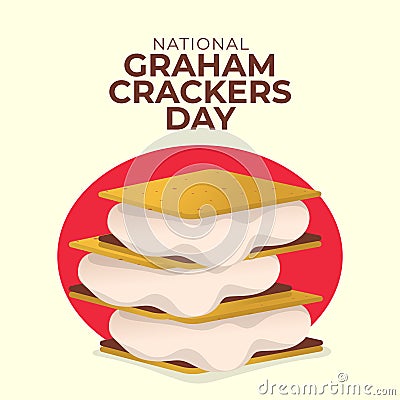 vector graphic of National Graham Crackers Day good for National Graham Crackers Day celebration. flat design. flyer design.flat Vector Illustration