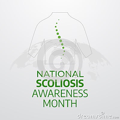 vector graphic of National Scoliosis Awareness Month good for National Scoliosis Awareness Month celebration. flat design. flyer Vector Illustration