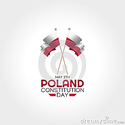 Vector graphic of poland constitution day good for poland constitution day celebration. Vector Illustration