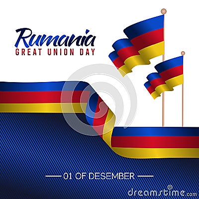 Vector graphic of Rumania great union day Vector Illustration