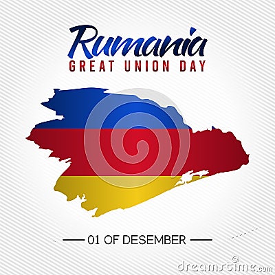 Vector graphic of Rumania great union day Vector Illustration