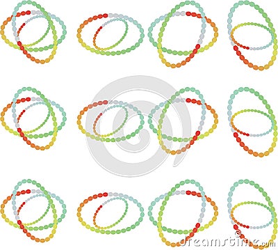 Vector graphic set. Color ring. Vector Illustration