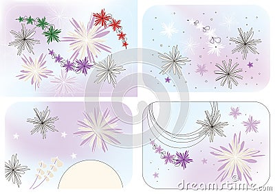 Vector graphic set with stars Stock Photo