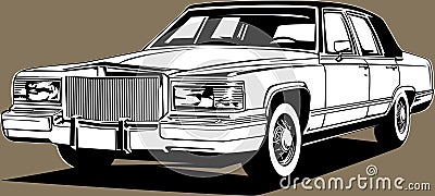 Classic american vintage retro custom car Lincoln Stock Photo