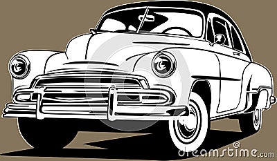 Classic american vintage retro car Chevrolet Bel Air Stock Photo