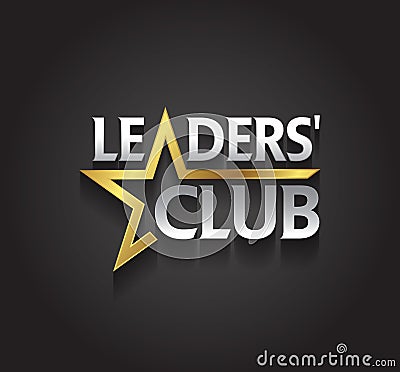 Vector graphic silver and gold symbol for company leaders with star shape Vector Illustration