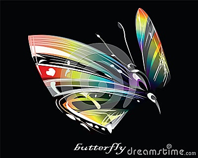 Vector graphic stylized image of butterfly Vector Illustration