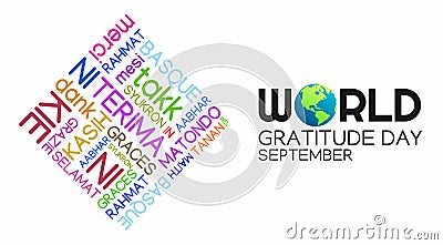 Vector graphic of world gratitude day good for world gratitude day celebration. Vector Illustration