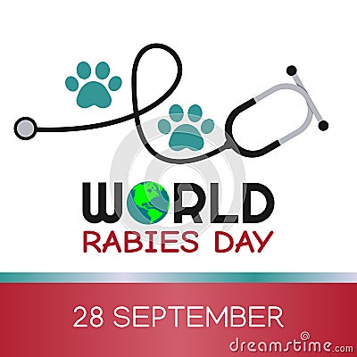 Vector graphic of world rabies day good for world rabies day celebration. Vector Illustration