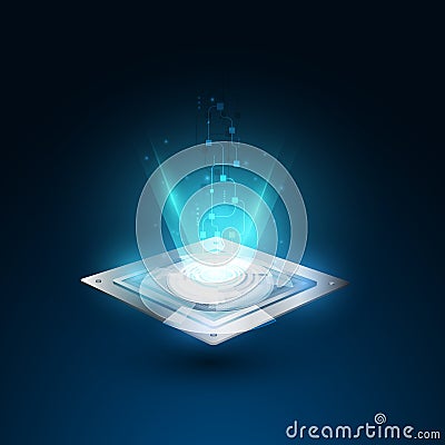 Vector graphics. chip processor speed technology background. vector illustration Vector Illustration