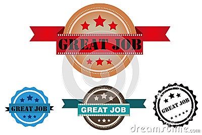 Vector great job stamp Vector Illustration