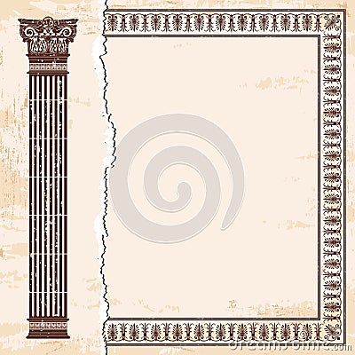 Vector Greek background. Vector Illustration