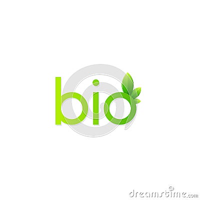 Vector green bio icon Vector Illustration