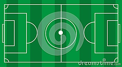 Vector green grass soccer football field background Vector Illustration