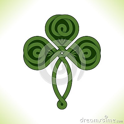 Vector green irish clover Stock Photo