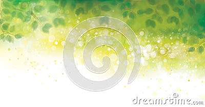 Vector green leaves backgrounds. Vector Illustration