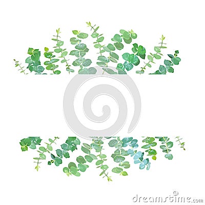 Vector greenery illustration for rustic, simple wedding design. Vector Illustration