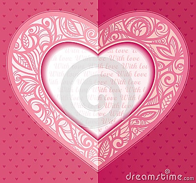 Vector greeting card Valentines Day Vector Illustration