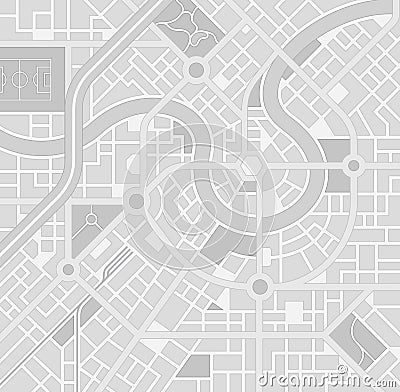 Vector Greyscale City Map pattern Vector Illustration