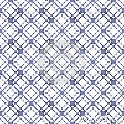 Vector grid seamless pattern, geometric texture in white and blue serenity Vector Illustration