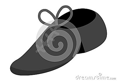 Vector groom shoe icon. Cute boyish foot wear. Vector Illustration