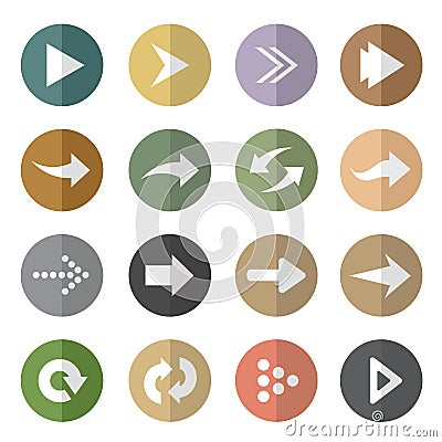 Vector group of arrow in the circle Vector Illustration