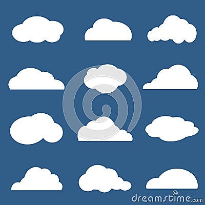 Vector group of clouds Vector Illustration