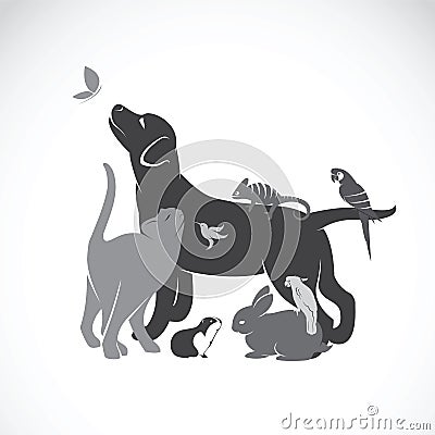 Vector group of pets. Vector Illustration