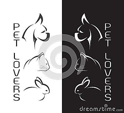 Vector group of pets Vector Illustration