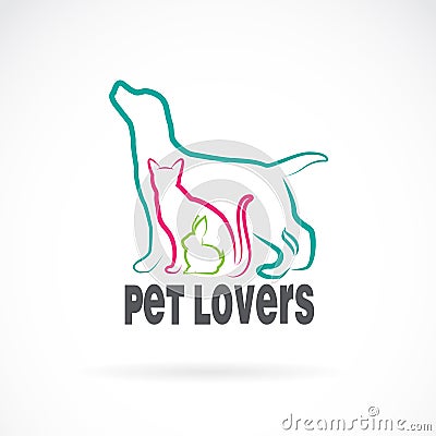 Vector group of pets Vector Illustration