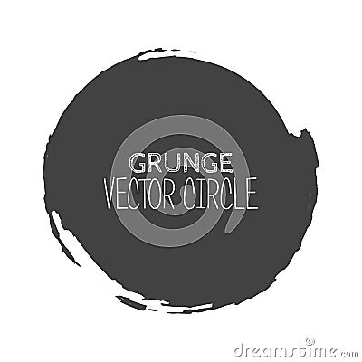 Vector Grunge Circle. Element for your Design. Rubber Stamp Texture. Distress Border Frame Stock Photo