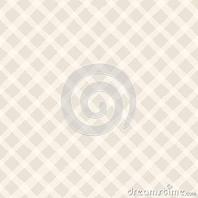 Vector grunge strokes criss cross seamless pattern on the beige background. Vector Illustration