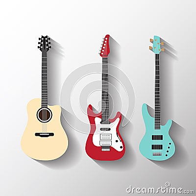 Vector guitars set Vector Illustration