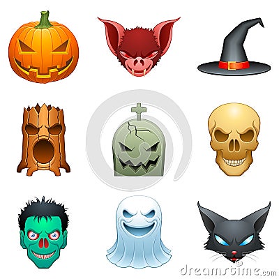 Vector halloween characters. Vector Illustration