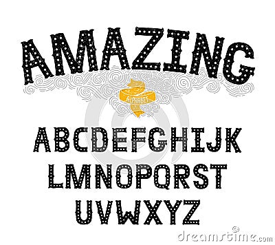 Vector Hand Drawn Alphabet Vector Illustration