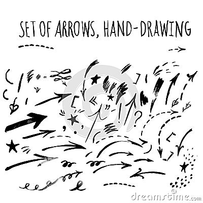 Vector hand drawn arrows Vector Illustration