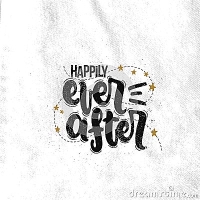 Happily ever after Vector Illustration