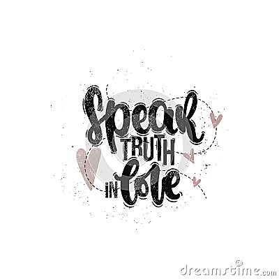 Speak truth in love Vector Illustration
