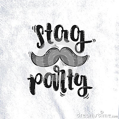 Stag party lettering Vector Illustration