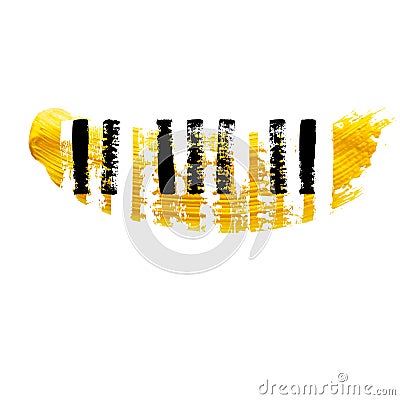 Vector hand drawn piano keyboard with brush texture. Vector Illustration