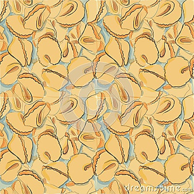 Vector hand drawn seamless pasta pattern. Vector Illustration