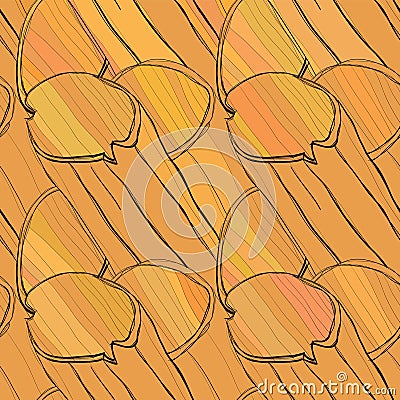 Vector hand drawn seamless pasta pattern. Vector Illustration