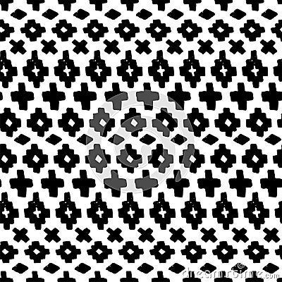 Vector hand drawn seamless tribal pattern Vector Illustration