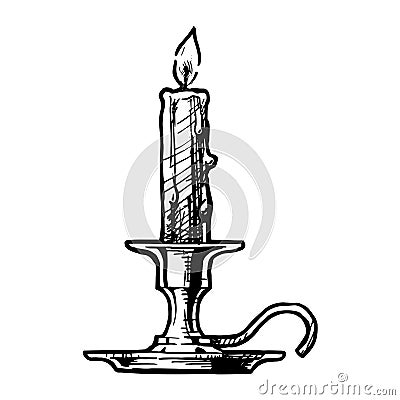 Vector illustration of candlestick Vector Illustration