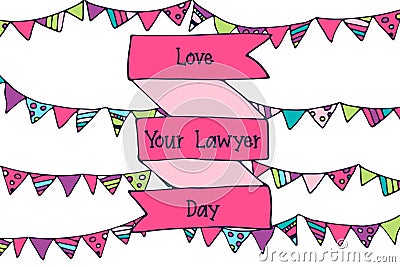 Vector hand drawn Sketch Doodle Illustration for Happy National Love Your Lawyer Day, Celebrated on Every First Friday in November Vector Illustration