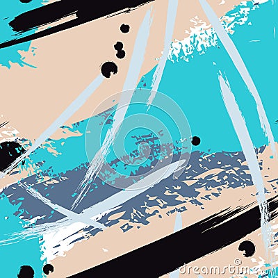 Vector hand drawn water splash pattern. Modern background concept. Expressive geo abstract post. Shapes brushes with Vector Illustration