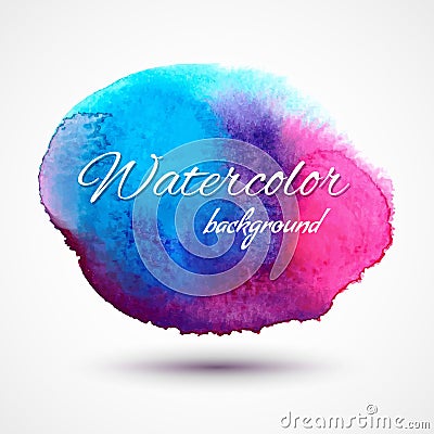 Vector hand drawn watercolor stain Vector Illustration
