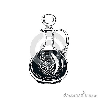 Vector hand drawn wine decanter Illustration Vector Illustration