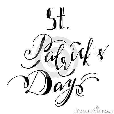 Vector hand lettering saint patrick`s day Vector Illustration