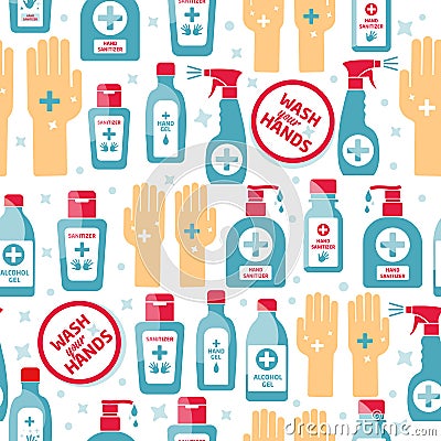 Vector hand sanitizer symbol, alcohol bottle for hygiene, isolated on white, sign and icon template, medical Vector Illustration